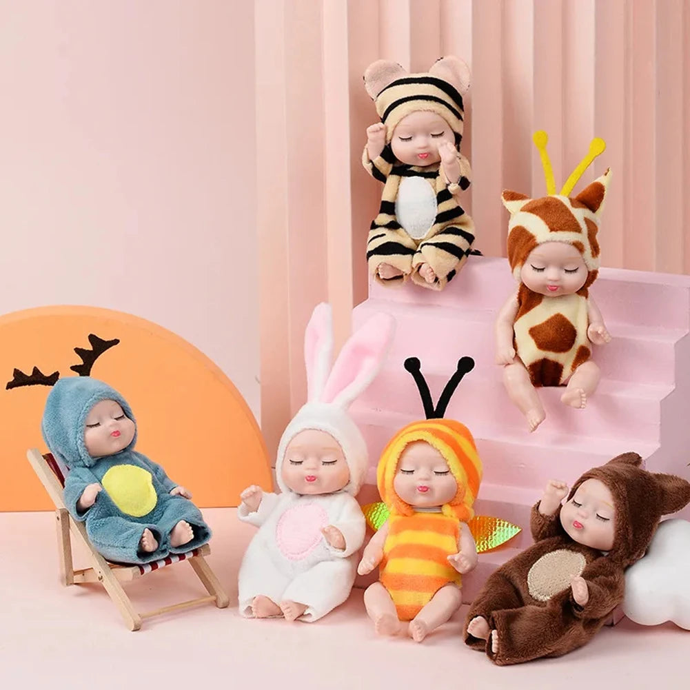 6Pcs Reborn Doll Kit Toy Simulation Princess Dolls Toy Mini Cute