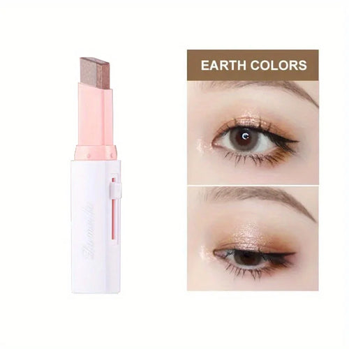 Two Color Gradient Eye Shadow Stick Three Dimensional Natural Without