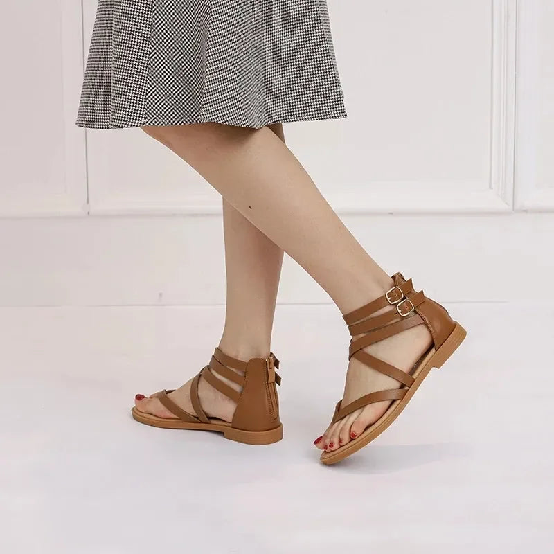 CEYANEAO Fashion Casual Flat Rome Sandals Women Shoes Woman Summer