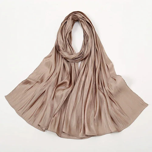 Wholesale Premium Shimmer Silk Satin Hijab Scarf Women Luxury Medine