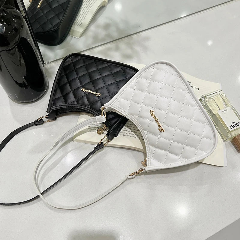 Women Soft Faux Ladies Crossbody Bag Underarm Bag Retro Handbag