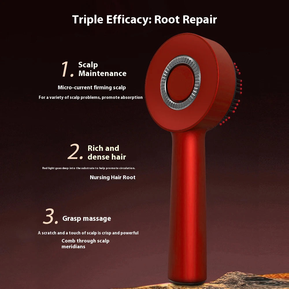 Electric Massage Comb Vibration Red Light Therapy Hair Growth Massage