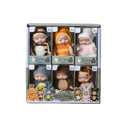 6Pcs Reborn Doll Kit Toy Simulation Princess Dolls Toy Mini Cute