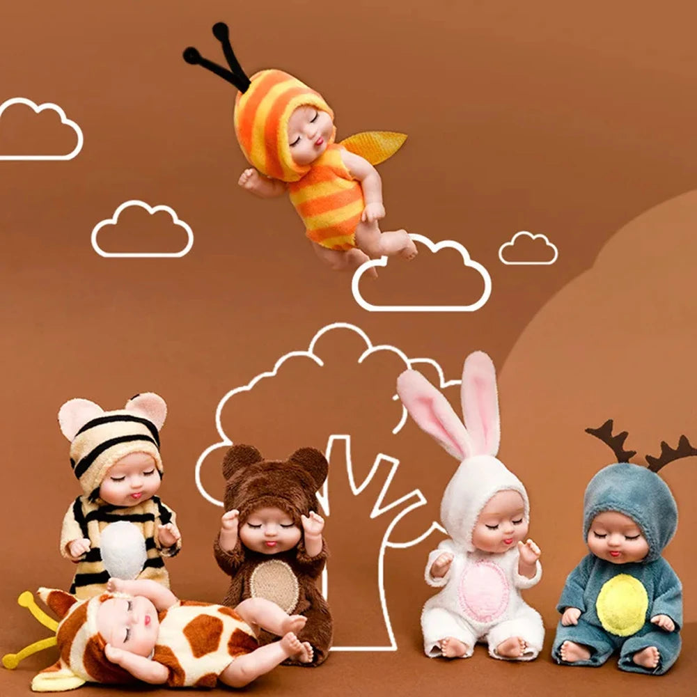 6Pcs Reborn Doll Kit Toy Simulation Princess Dolls Toy Mini Cute