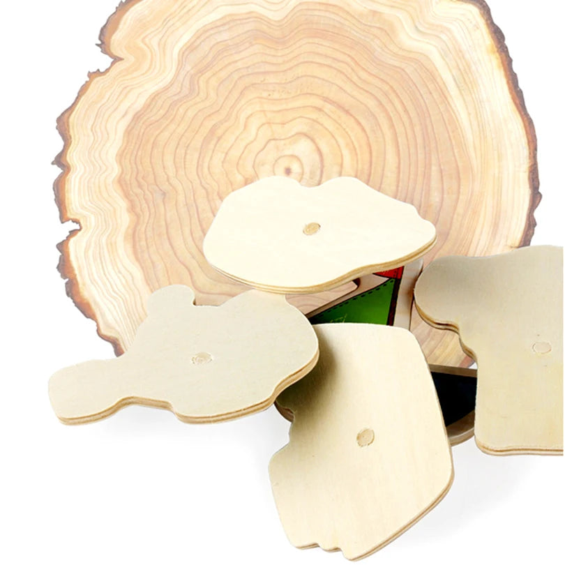 30cm Baby Toys Montessori Wooden Puzzle Hand Grab Board Educational