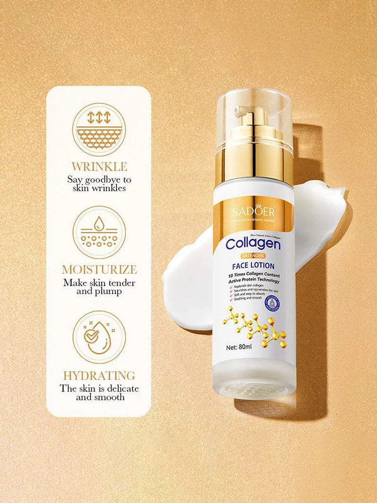 Collagen skin care product set cleansing rejuvenating facial cleanser